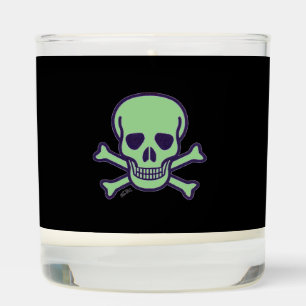 Green Skull black scented candle