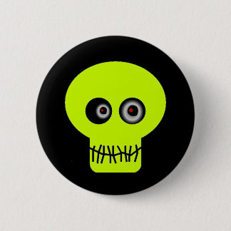 Green Skull Button