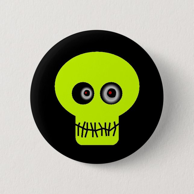 Green Skull Button (Front)