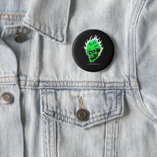 Green Skull Button