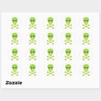 Green Halloween Eyeball Stickers, Zazzle