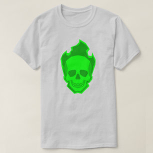 Green Skull Graphic T-Shirt – Neon Skull Design Gi