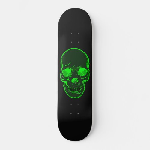 Green Skull Graphics Skateboard for Boys  Girls