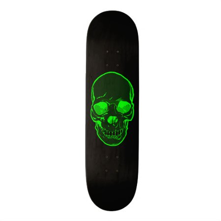 Green Skull Graphics Skateboard For Boys & Girls