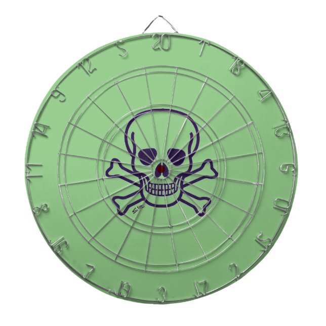 Green Skull green dartboard (Front)