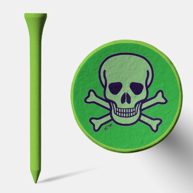 Green Skull green golf tee top (Combo)