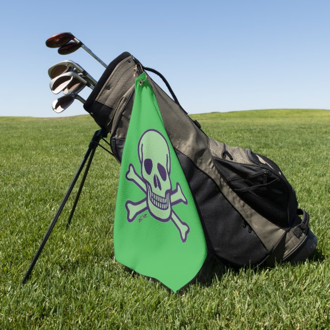 Green Skull green golf towel (Green)