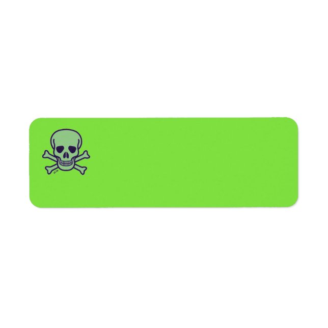 Green Skull green return address labels (Front)