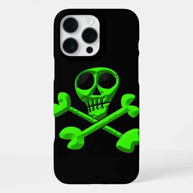 green skull iPhone case (Back)