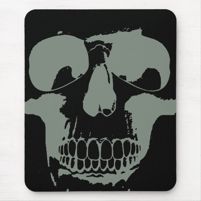 Green Skull Mouse Pad (Front)
