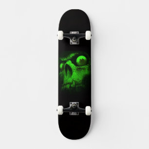 Green Skull Skateboard Deck