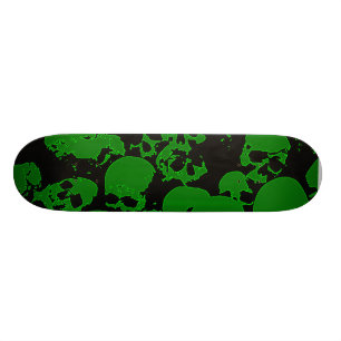 Green Skull Skateboard Deck