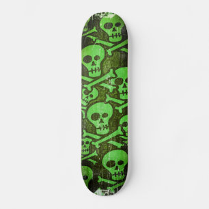 Green Skull Skateboard Deck