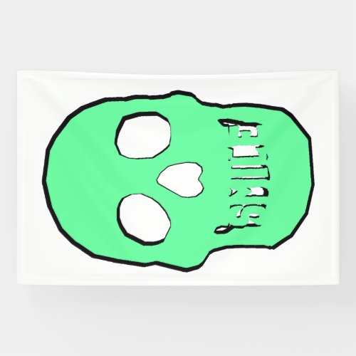 Green Skull Smile Banner