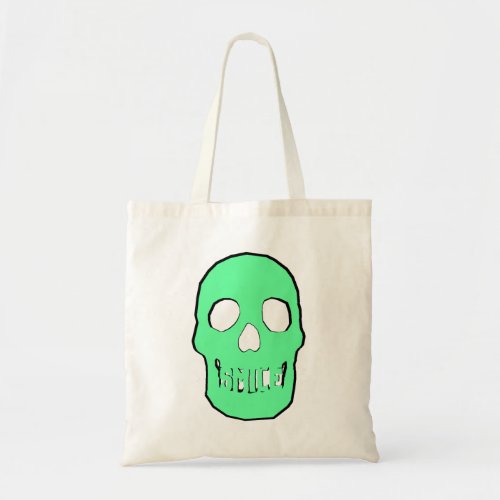 Green Skull Smile Tote Bag