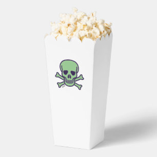 Green Skull white popcorn boxes
