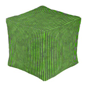 Green Skulls and Sunflower Series Design 11 Pouf