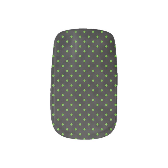 Green Skulls and Sunflower Series Design 13 Minx Nail Art (Left Thumb)