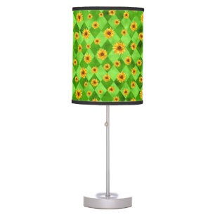 Green Skulls and Sunflower Series Design 8 Table Lamp