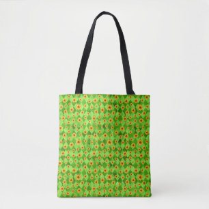 Green Skulls and Sunflower Series Design 8  Tote Bag