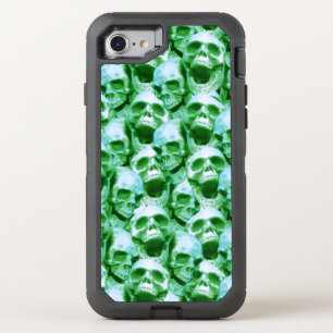 Green Skulls OtterBox Defender iPhone SE/8/7 Case