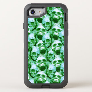 Green Skulls OtterBox Defender iPhone SE/8/7 Case