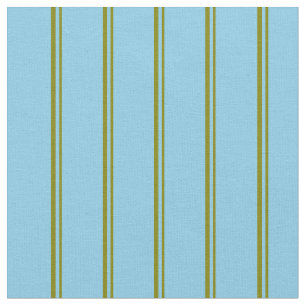 Green & Sky Blue Colored Stripes Pattern Fabric