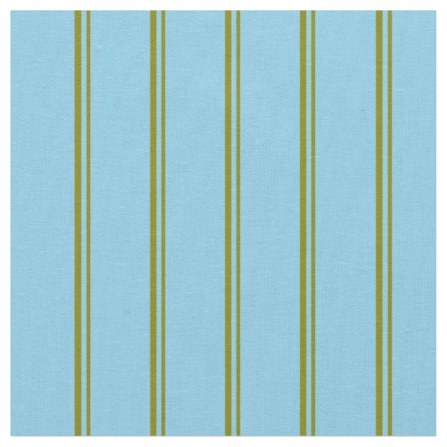 Green & Sky Blue Colored Stripes Pattern Fabric (Close Up)