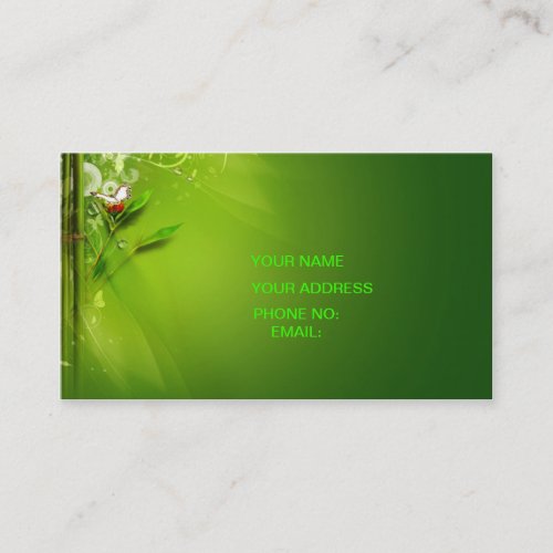 green sky business card