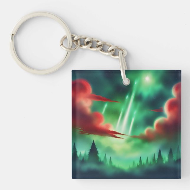 green sky keychain (Front)