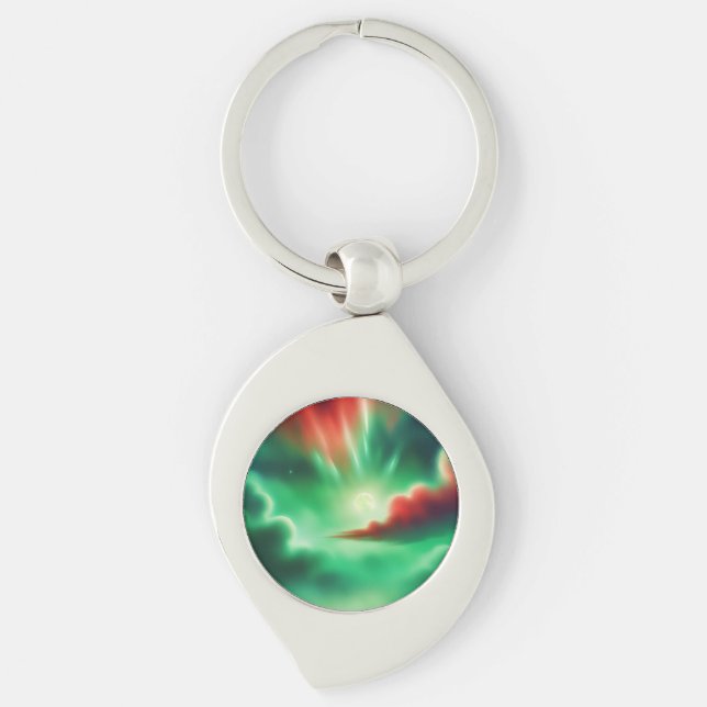 green sky keychain (Front)