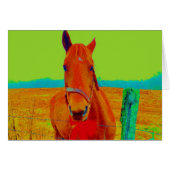 Green sky , red bow Horse : add name (Front Horizontal)
