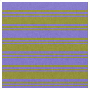 Green & Slate Blue Colored Pattern of Stripes Fabric