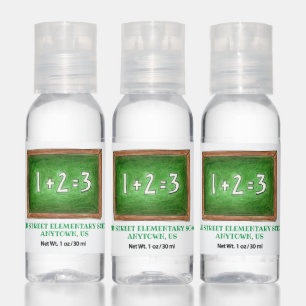 Green Slate Chalkboard Classroom School Teacher Hand Sanitizer