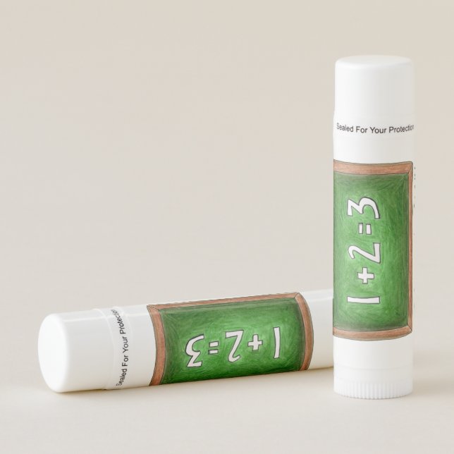 Green Slate Chalkboard Classroom School Teacher Lip Balm (Front)