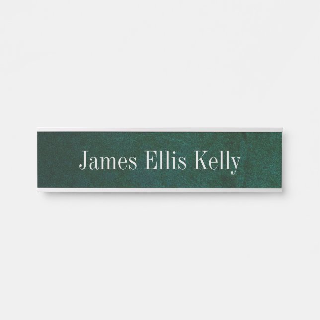 Green Slate Color Name Plates & Desk Signs (Front)