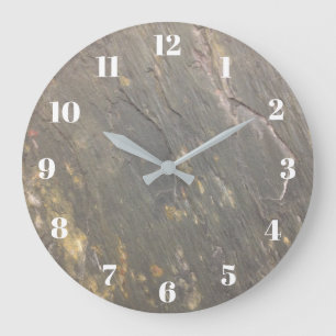 Green Slate Stone Look Large Clock