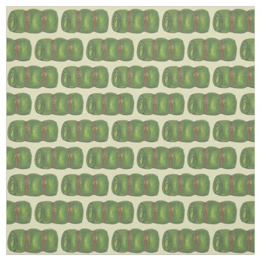 Green Sleeping Bag Camping Camper Hiking Woods Fabric