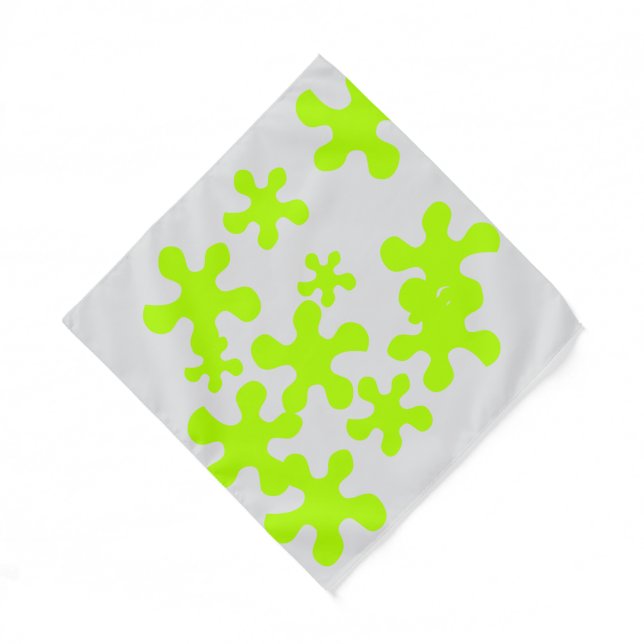 green slime grey fun kids bandana (Front)
