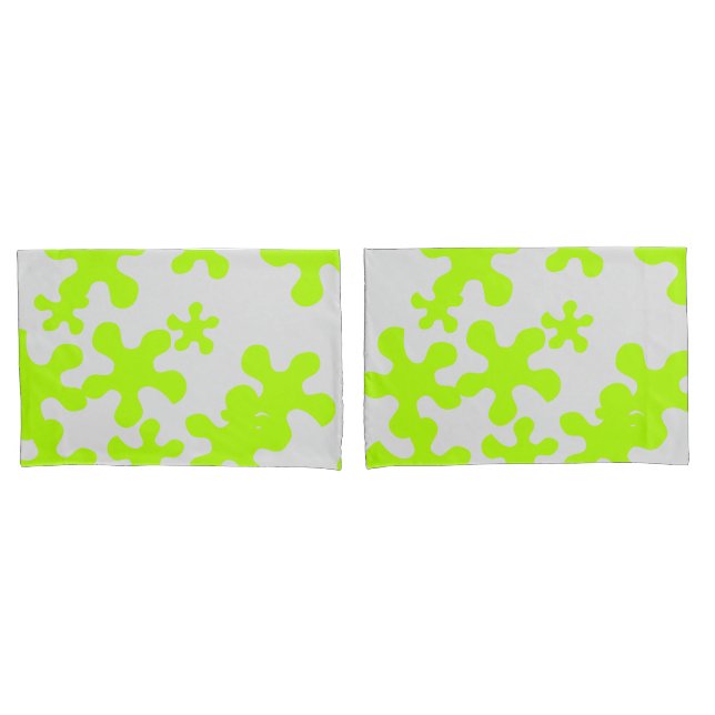 green slime grey fun kids pillow case (Front-Set)