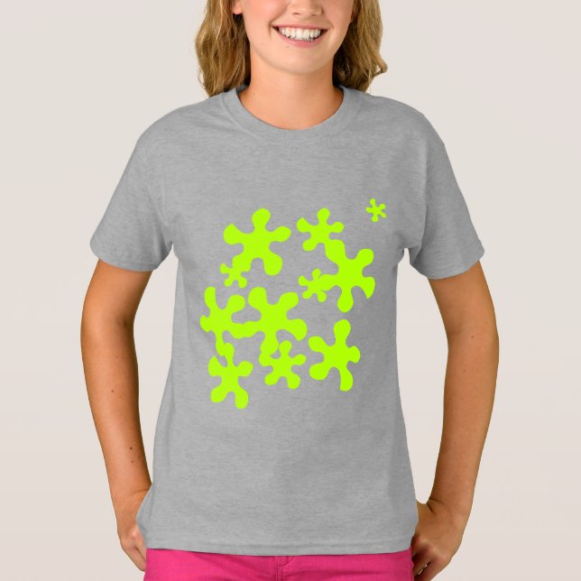 green slime grey fun kids T-Shirt (Front)