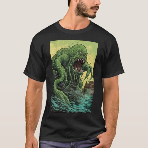 Green Slime Monster T_Shirt