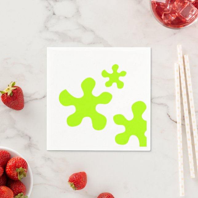 green slime slimy party paper napkin, napkins (Insitu)