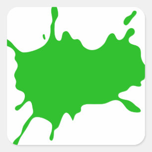 Green Slime Splat Square Sticker