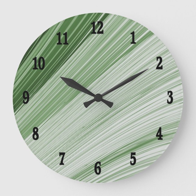 Green Sliver Wall Clock (Front)