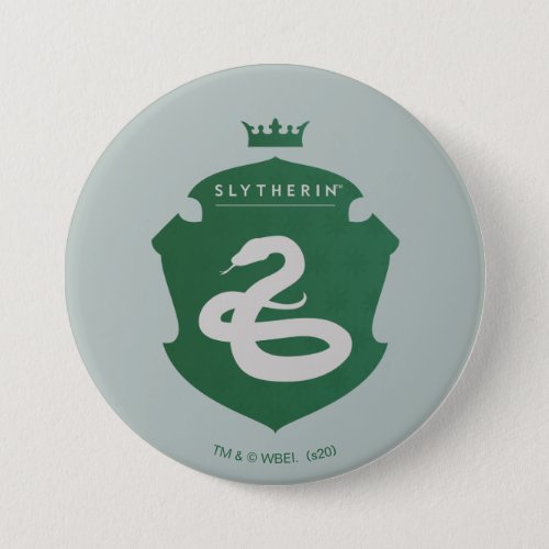 Green SLYTHERIN Crowned Crest Button