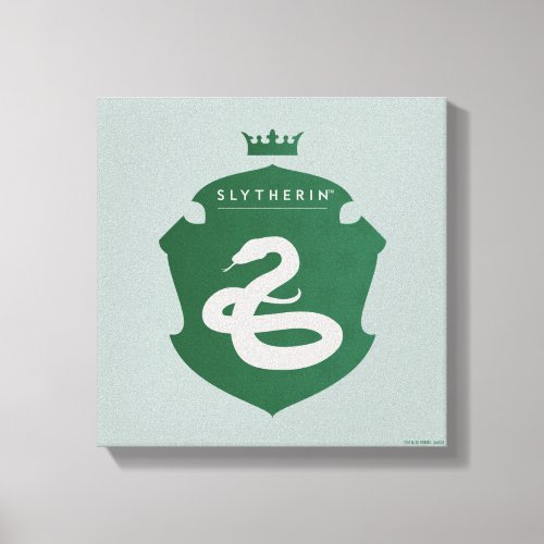Green SLYTHERIN Crowned Crest Canvas Print