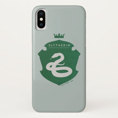 Green SLYTHERIN Crowned Crest iPhone X Case