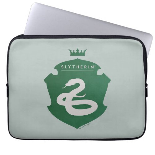 Green SLYTHERIN Crowned Crest Laptop Sleeve