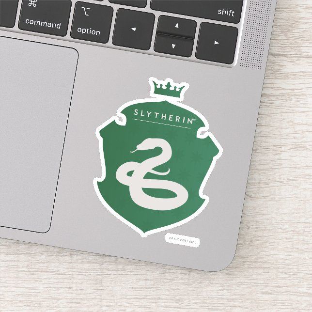 Green SLYTHERIN™ Crowned Crest Sticker (Detail)